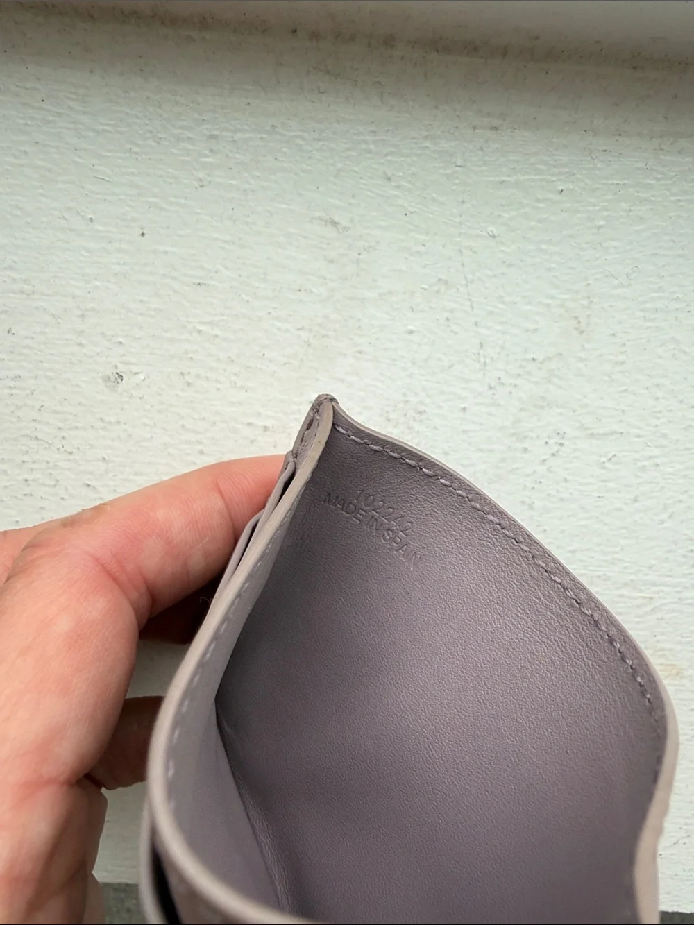 Leather Card Holder with Decorative Knot Detail - Taupe